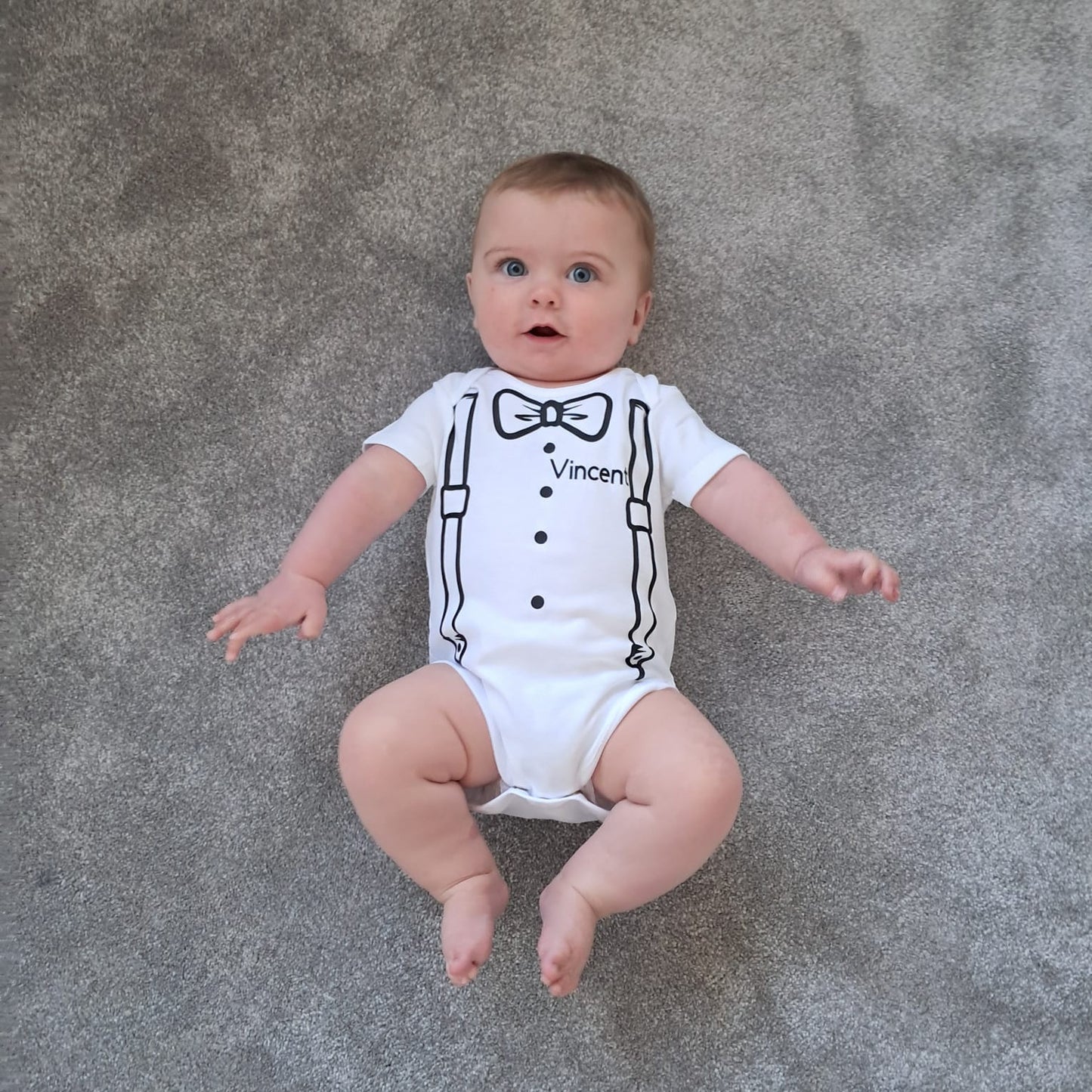 Dicky bow and braces name vest