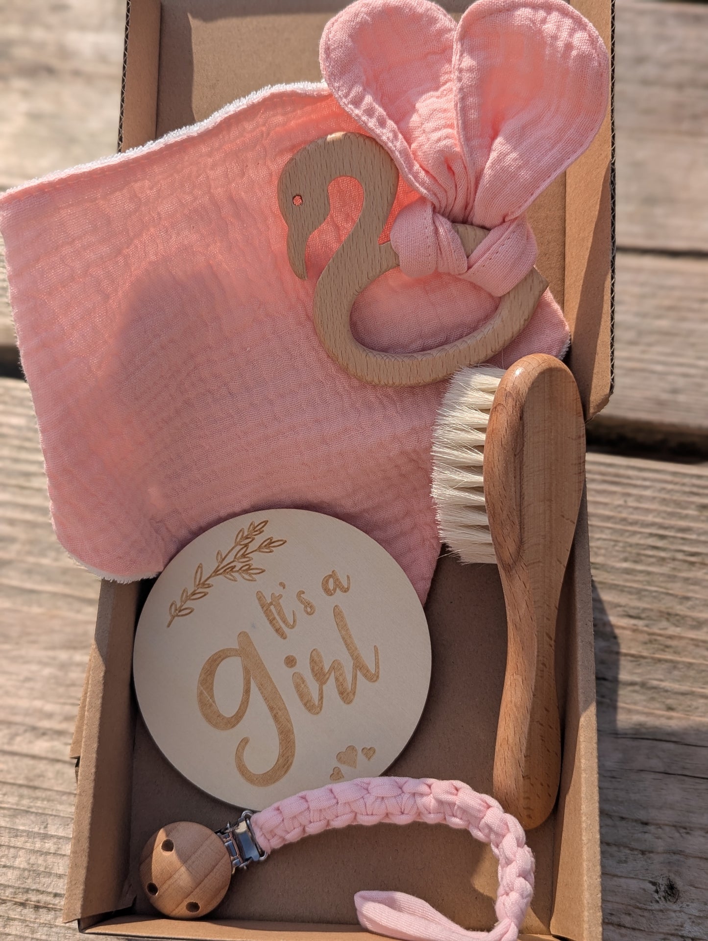 Baby girl or baby boy gift box